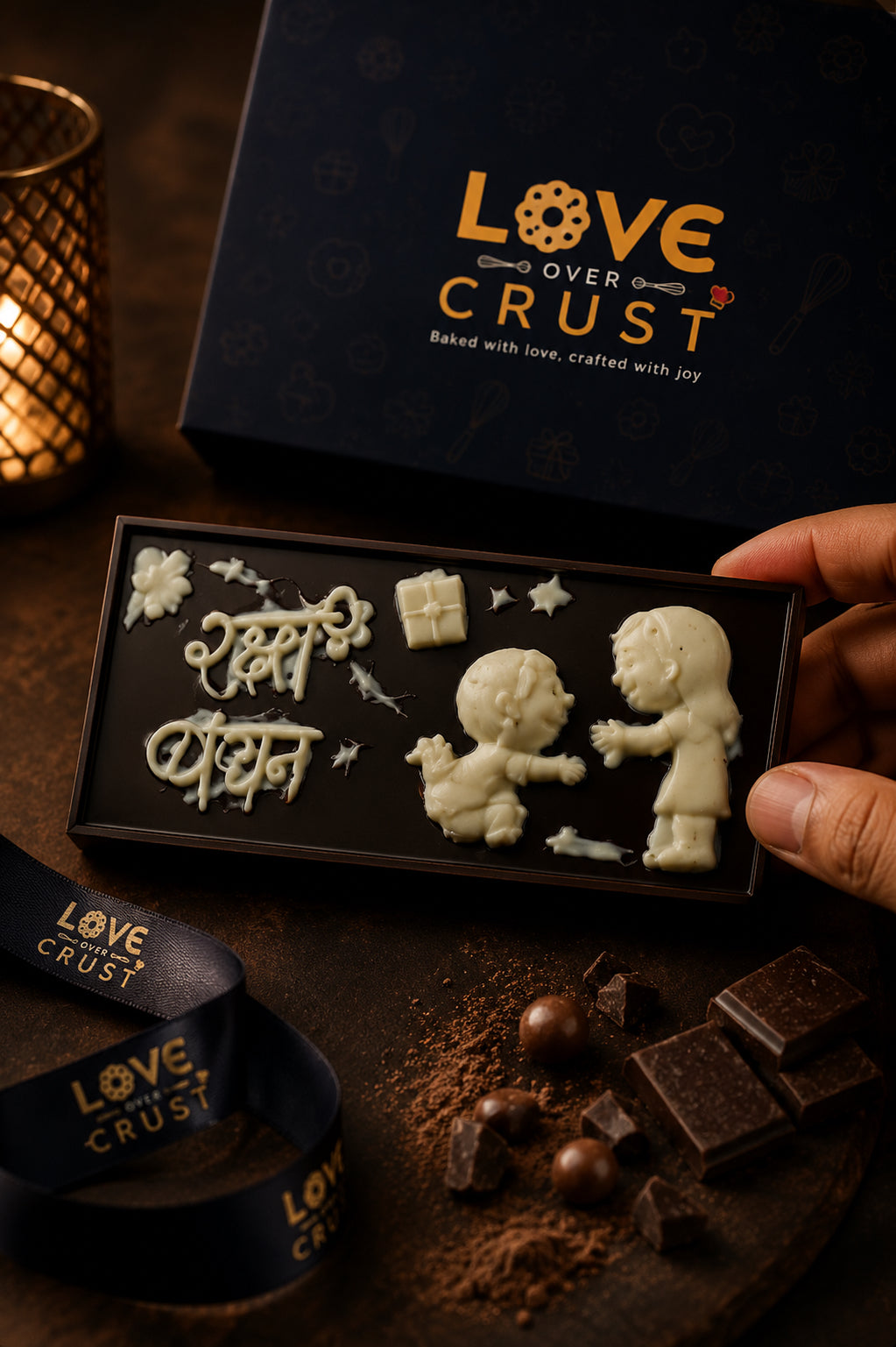 Raksha Bandhan Special Dark Chocolate Bar | Personalized Rakhi Gift